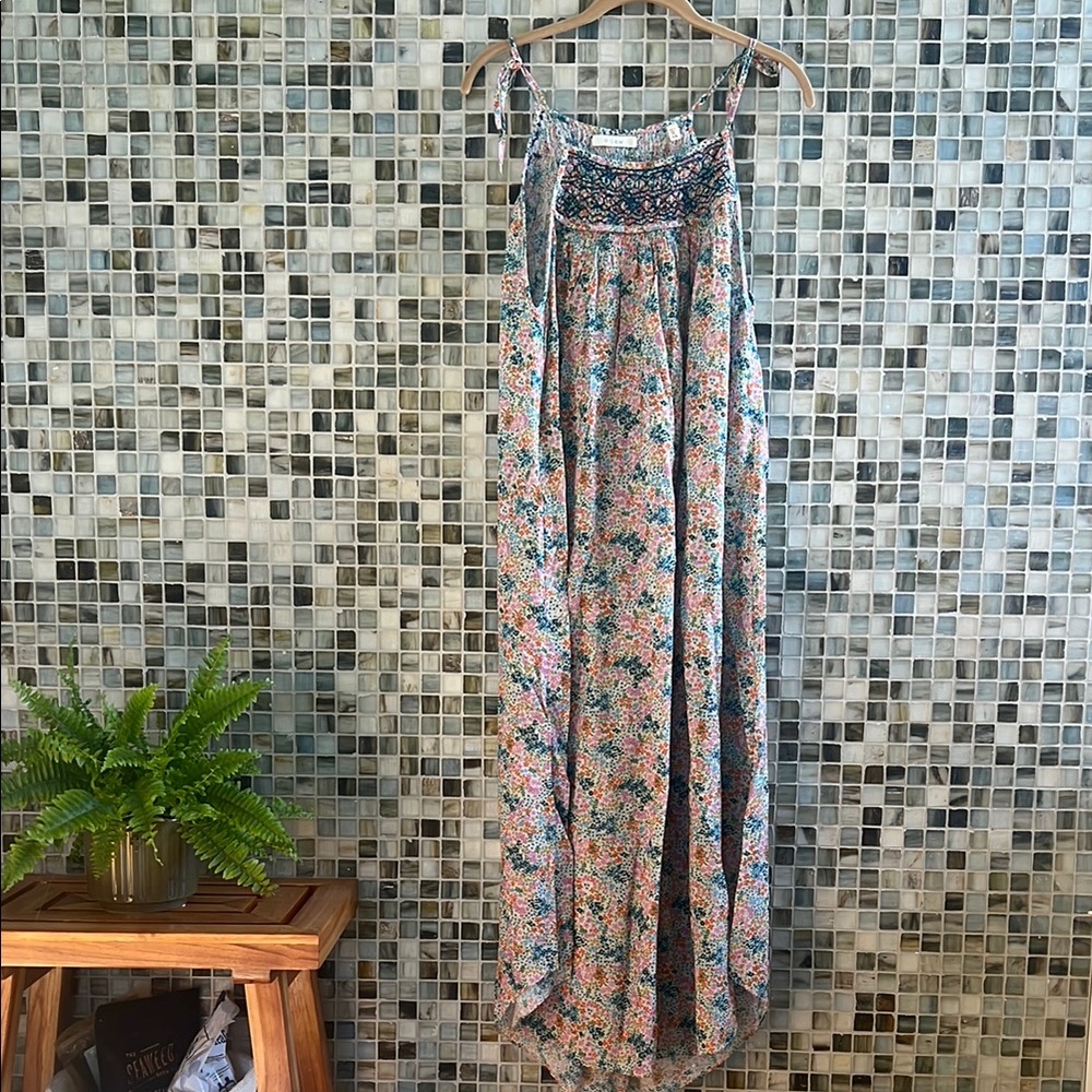 Doen Floral Maxi Dress - Blue and Pink